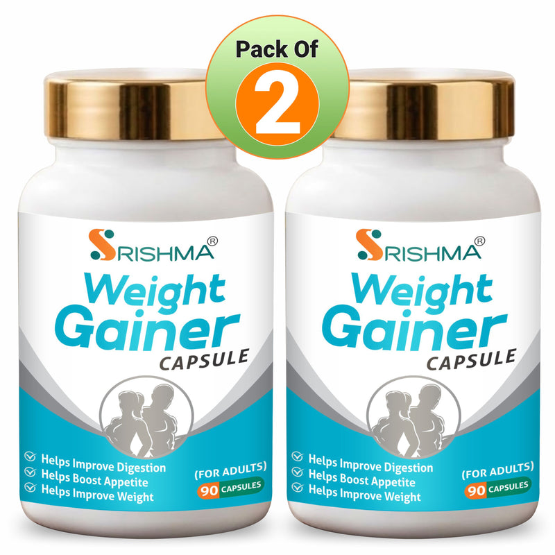 Srishma New and Improved Formula I Ayurvedic Weight Gainer Capsule Pack Of 2