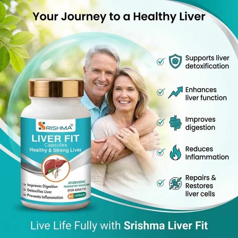 Srishma Natural Ayurvedic Capsules for Liver Detox & Liver Health-60 Capsules