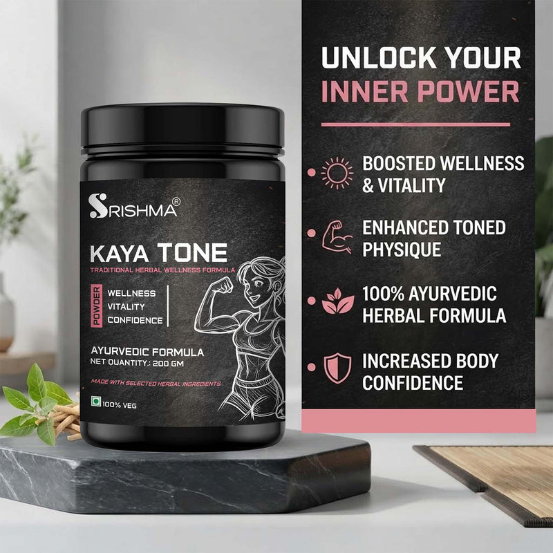 Srishma Kaya Tone Ayurvedic Powder – Herbal Wellness & Vitality Booster for Energy, Strength & Confidence (200g)