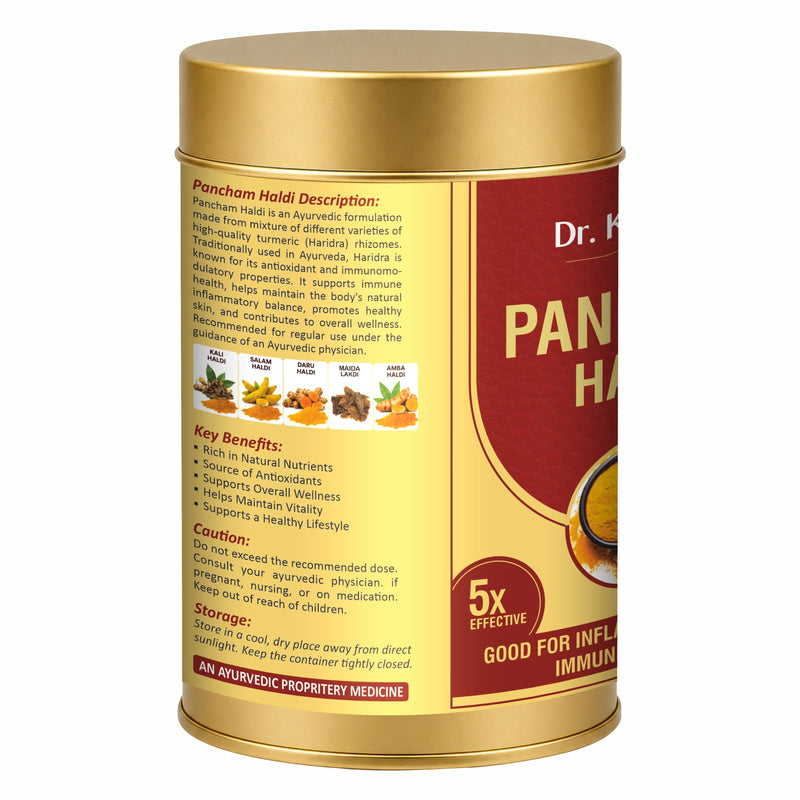Dr. Kaiwart Pancham Haldi Powder – Premium Ayurvedic Turmeric Blend for Immunity & Inflammation Support (200g)