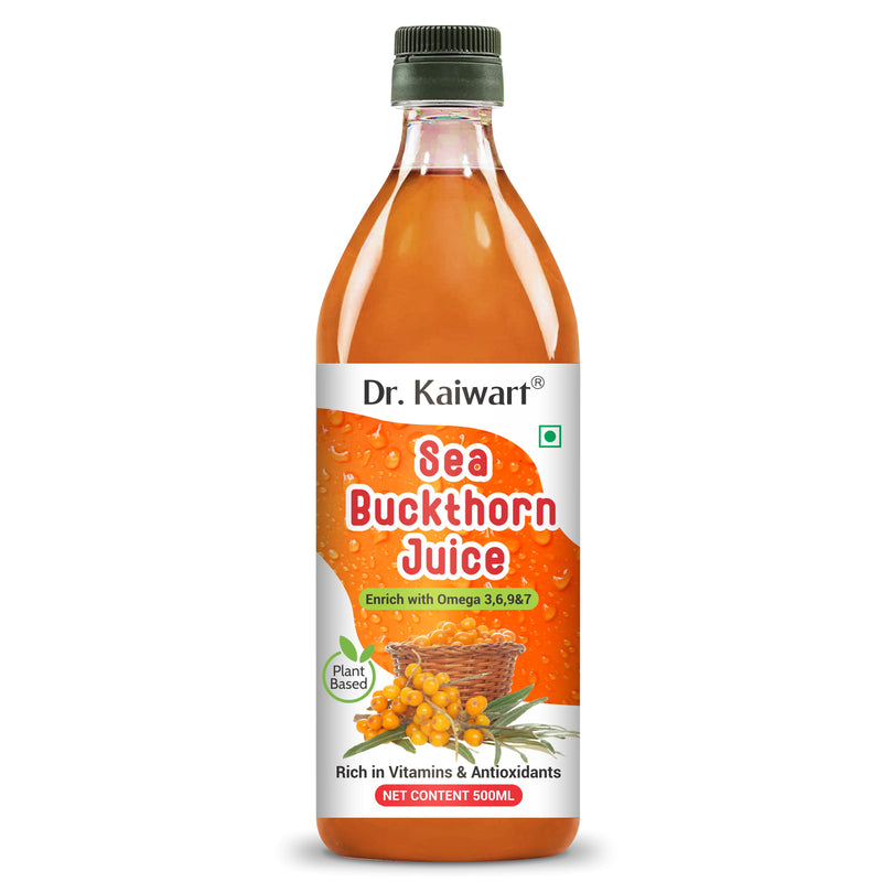 DR. KAIWART Sea Buckthorn Juice Pack of 2, Himalayan Berry, Enrich With Omega 3,6,9 & 7 (2 x 500 ml)