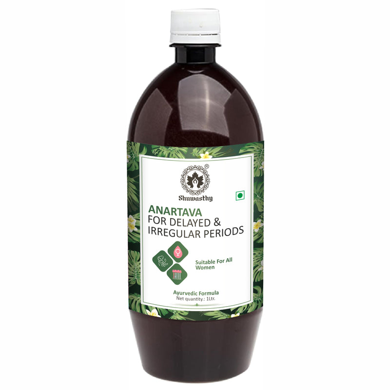 Shuwasthy Anartava Syrup for Delayed & Irregular Periods – Ayurvedic Women’s Hormonal Balance Tonic (1 Litre)