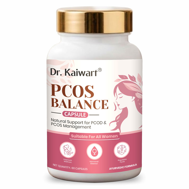 Dr. Kaiwart PCOS Balance Capsules for Women | Ayurvedic PCOD & PCOS Support | Hormonal & Menstrual Wellness | 60 Capsules