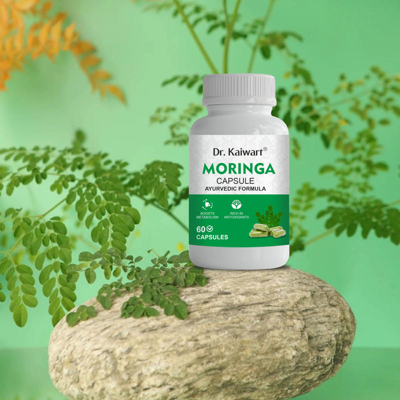 Dr. Kaiwart Moringa Capsules – 100% Natural Moringa Oleifera Leaf Extract | Ayurvedic Superfood Supplement for Immunity, Metabolism & Detox Support | Rich in Antioxidants (60 Capsules)
