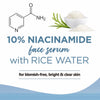 Dr. Kaiwart 10% Niacinamide Serum with Rice Water – Pore Minimizing & Brightening Face Serum for Acne Marks, Dark Spots & Even Skin Tone (30ml)
