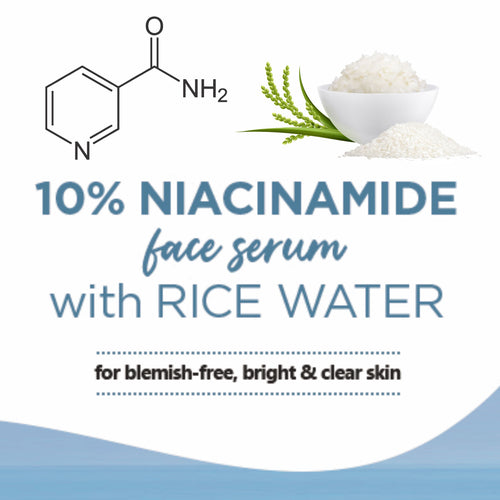 Dr. Kaiwart 10% Niacinamide Serum with Rice Water – Pore Minimizing & Brightening Face Serum for Acne Marks, Dark Spots & Even Skin Tone (30ml)