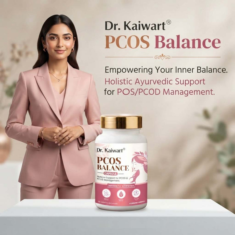 Dr. Kaiwart PCOS Balance Capsules for Women | Ayurvedic PCOD & PCOS Support | Hormonal & Menstrual Wellness | 60 Capsules