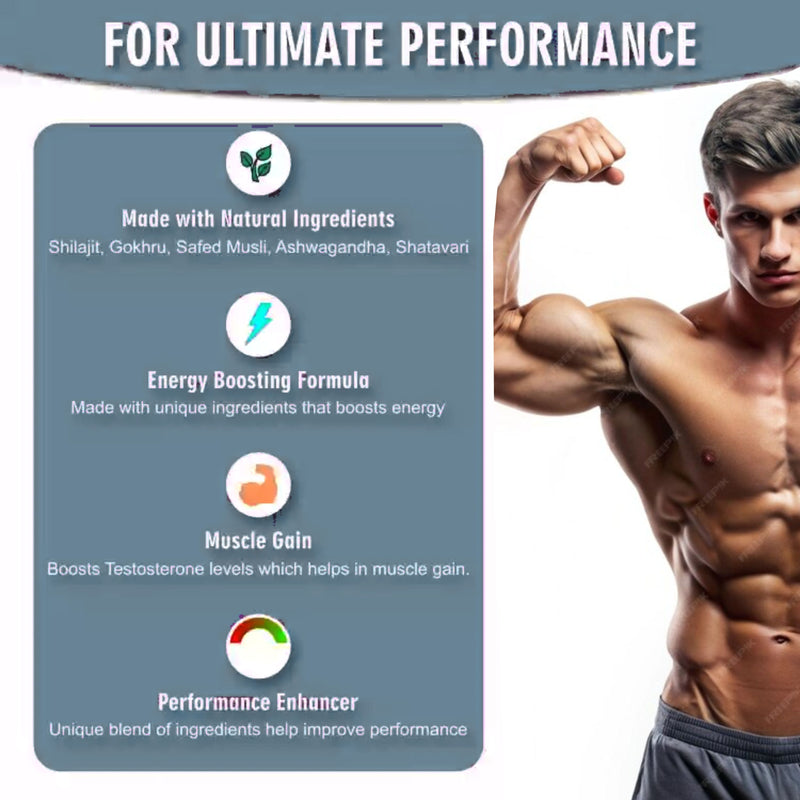 Srishma Ayurvedic Capsules Goodness of Shilajit | Stamina & Strength | For Men ( 2x60 Capsules  )