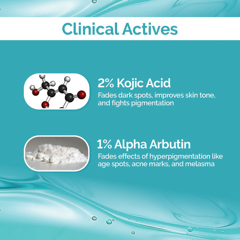 Dr. Kaiwart 2% Kojic Acid Face Serum with 1% Alpha Arbutin & Niacinamide – Dark Spot Corrector for Pigmentation, Uneven Skin Tone & Sun Tan – Brightening Serum for Radiant Skin – 30ml