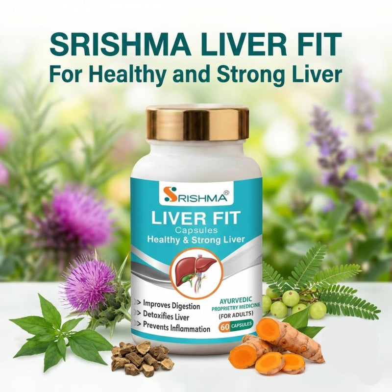 Srishma Natural Ayurvedic Capsules for Liver Detox & Liver Health-60 Capsules