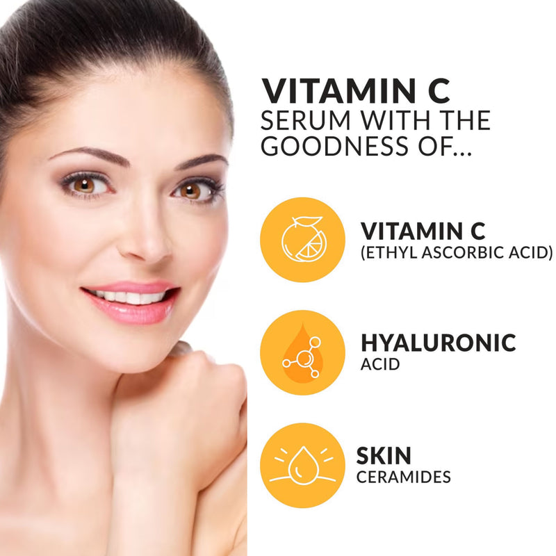 Dr. Kaiwart Vitamin C 20% + Hyaluronic Acid 1% Face Serum – Brightening & Anti‑Aging Serum for Glowing, Even-Toned Skin (30ml)