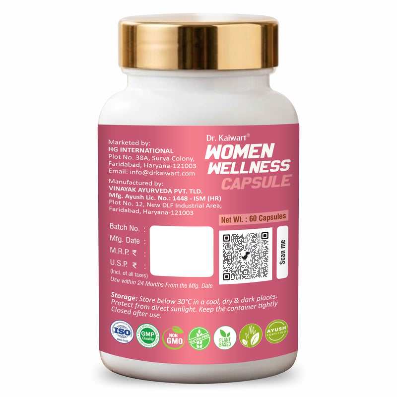 Dr. Kaiwart PCOS Balance Capsules for Women | Ayurvedic PCOD & PCOS Support | Hormonal & Menstrual Wellness | 60 Capsules