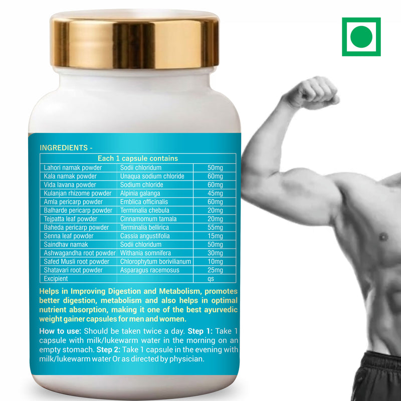 Srishma New and Improved Formula I Ayurvedic Weight Gainer Capsule Pack Of 2