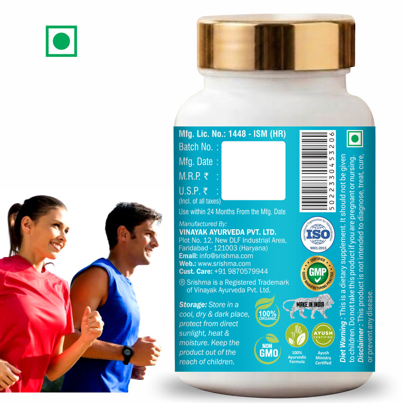 Srishma Natural Ayurvedic Capsules for Liver Detox & Liver Health-60 Capsules