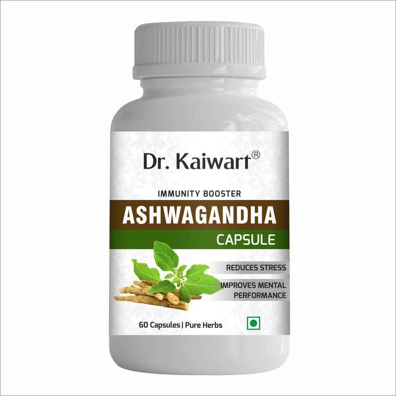 Dr. Kaiwart Ashwagandha Capsule – Natural Stress Reliever, Strength & Stamina Booster | 60 Pure Herbal Capsules