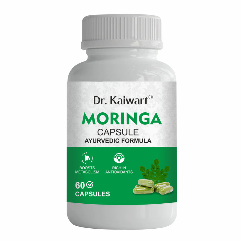 Dr. Kaiwart Moringa Capsules – 100% Natural Moringa Oleifera Leaf Extract | Ayurvedic Superfood Supplement for Immunity, Metabolism & Detox Support | Rich in Antioxidants (60 Capsules)
