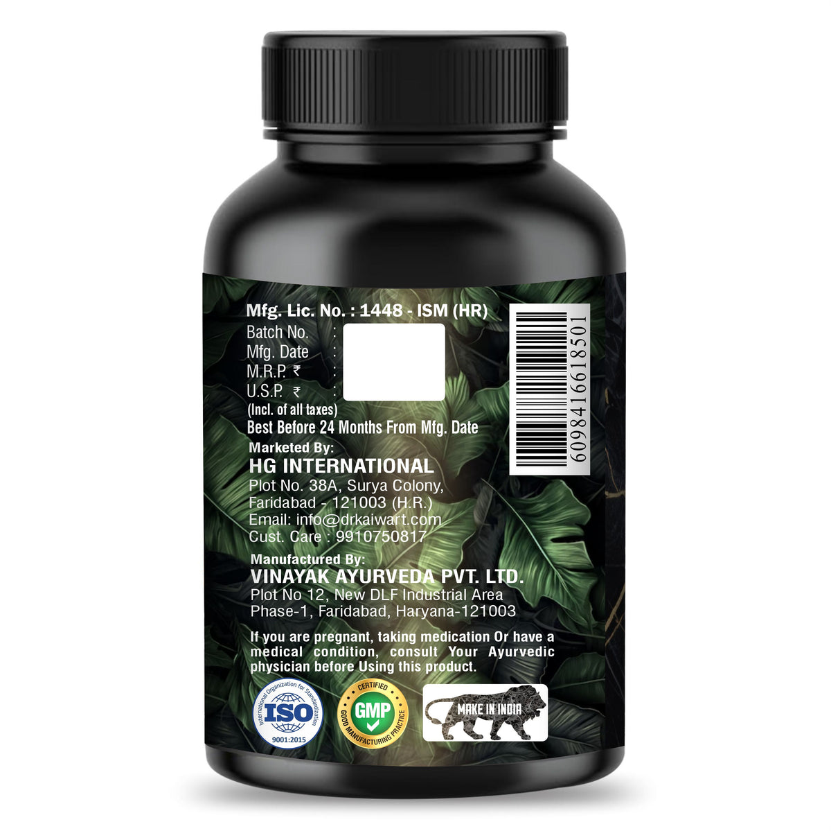Dr. Kaiwart Himalayan Shilajit Gold Capsules – 100% Pure Shilajit Extract with Fulvic Acid – Ayurvedic Energy, Stamina & Strength Supplement (60 Capsules)