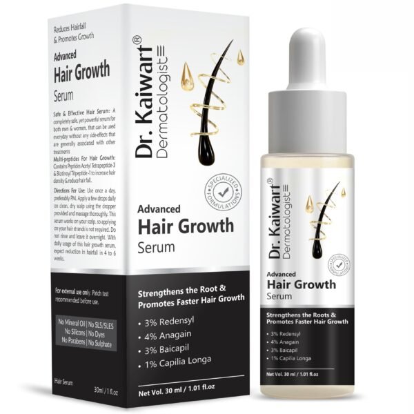 Dr. Kaiwart Advanced Hair Growth Serum For Hair Fall Control | Redensyl 3% + Anagain 4%  (30 ml)